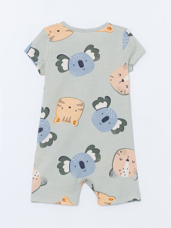 Boys' Crew Neck Cotton Romper Set