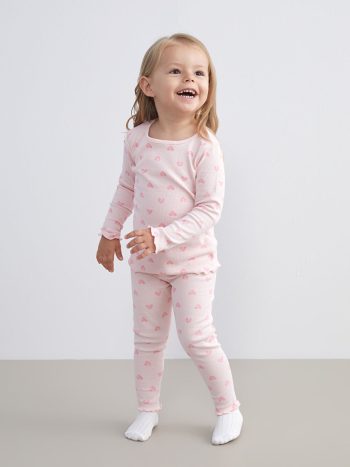 Floral Print Baby Girl Blouse and Leggings Set