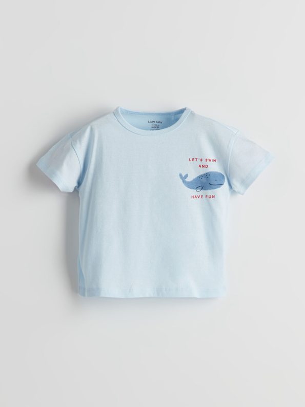 LCW Baby Blue Printed Boys' Pajama Set
