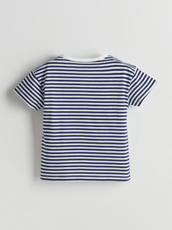 LCW Baby Cream Striped Short Sleeve Pajama Top