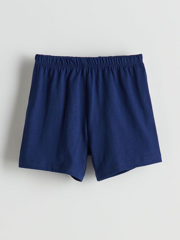 LCW Baby Navy Elastic Waist Cotton Shorts