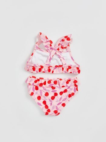 LCW Kids Pink Cherry Print Girls Bikini Set