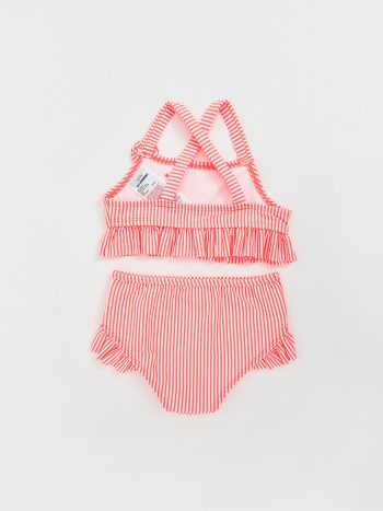LCW Kids Orange Striped Girls' Bikini Set