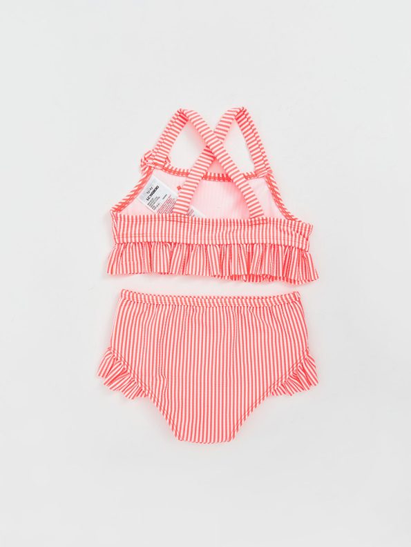 LCW Kids Orange Striped Girls' Bikini Set