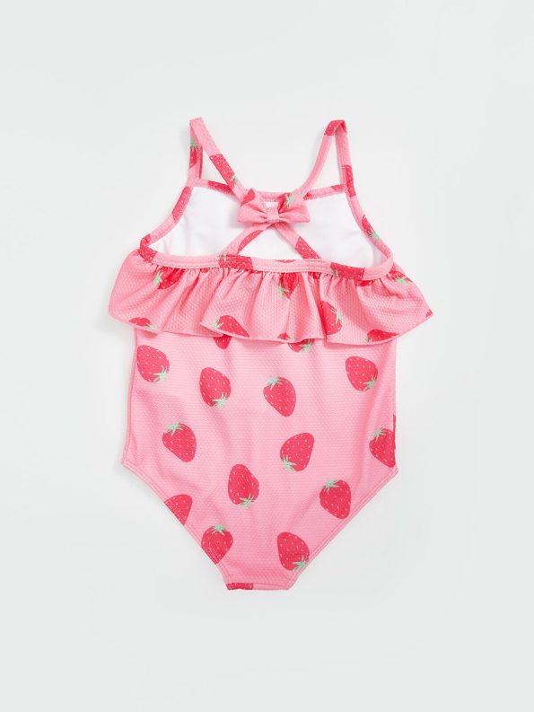 LCW Kids Pink Strawberry Print Girls' Swimsuit