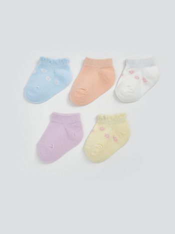Printed Baby Girl Socks Set of 5