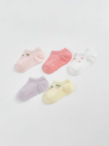 Striped Girl Baby Socks Set of 5
