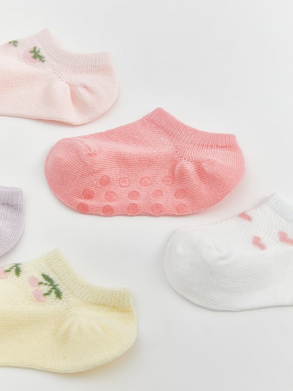 Striped Girl Baby Socks Set of 5