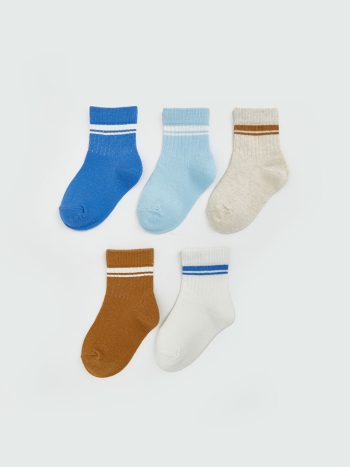 Basic Boys' Baby Ankle Socks Set of 5