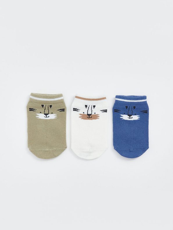 Printed Baby Boy Sock Slippers Set of 3