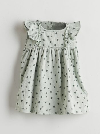 LCW Baby Green Floral Print Dress