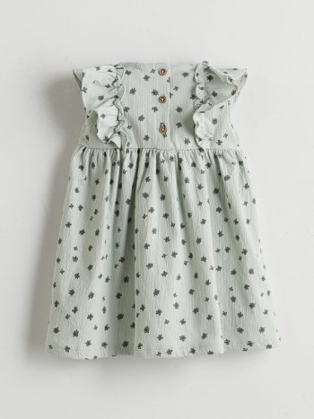 LCW Baby Green Floral Print Dress
