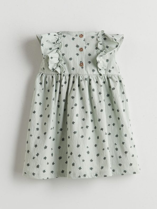 LCW Baby Green Floral Print Dress