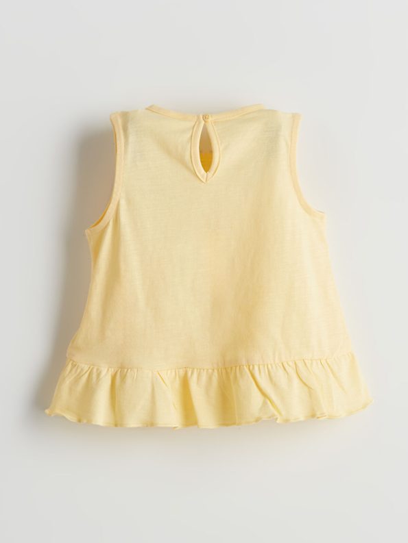 LCW Baby Heart Print Girl's Blouse and Shorts Set