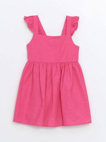 LCW ECO Fuchsia Square Neck Baby Dress