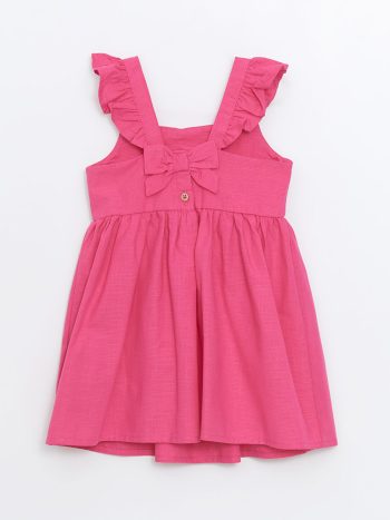 LCW ECO Fuchsia Square Neck Baby Dress