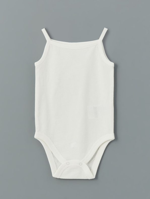 LCW Baby Cream Printed Girl Baby Romper and Bodysuit Set
