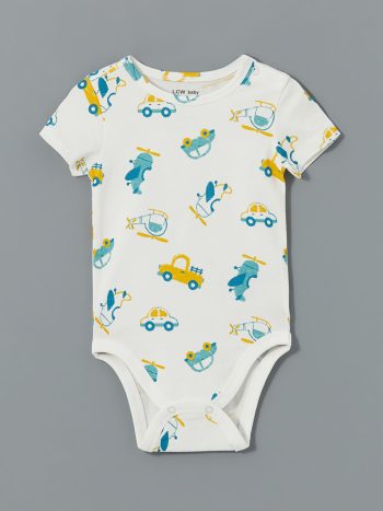LCW Baby Ecru Boys' T-Shirt and Leggings Set