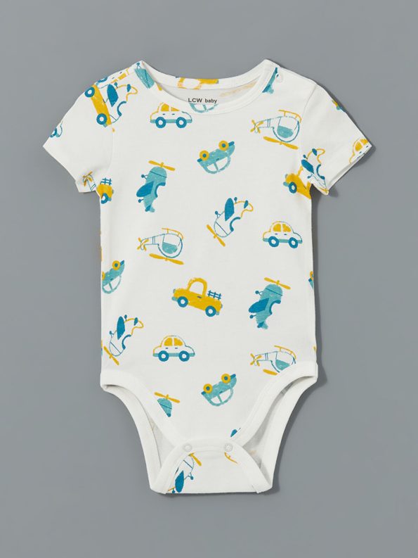 LCW Baby Ecru Boys' T-Shirt and Leggings Set