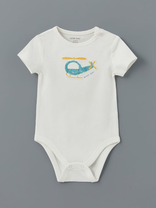 LCW Baby Ecru Boys' Bodysuit and Shorts Set