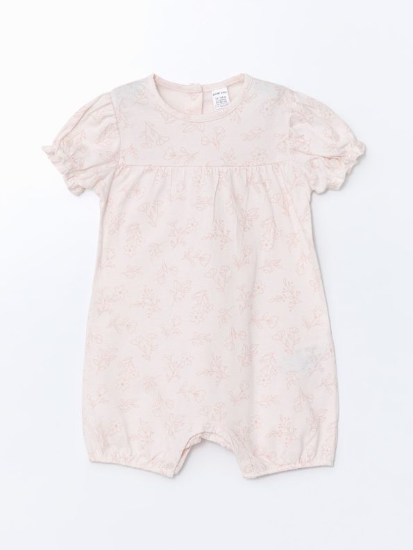 LCW Baby Cream Cotton Bicycle Neck Baby Girl Romper Set