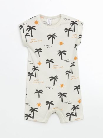 LCW Baby Orange Short-Sleeve Bodysuit Set for Boys