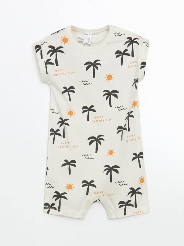LCW Baby Orange Short-Sleeve Bodysuit Set for Boys