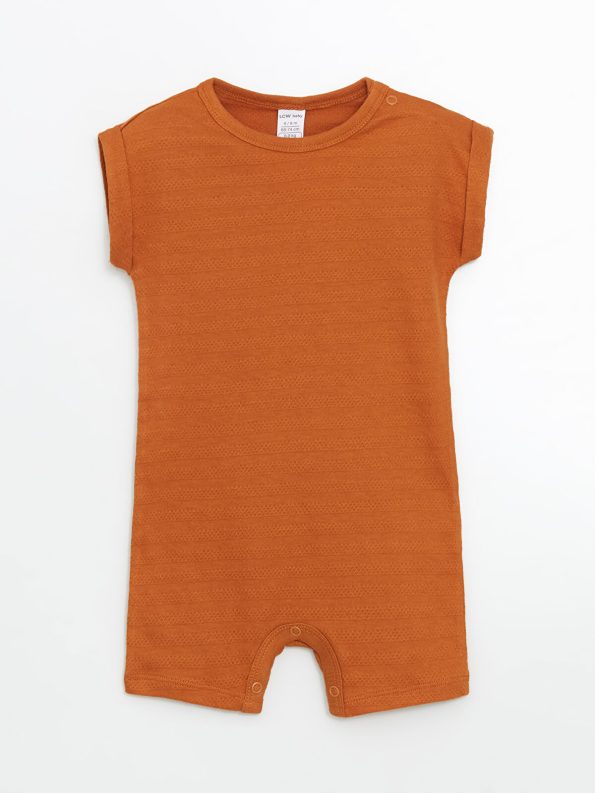 LCW Baby Orange Short-Sleeve Bodysuit Set for Boys