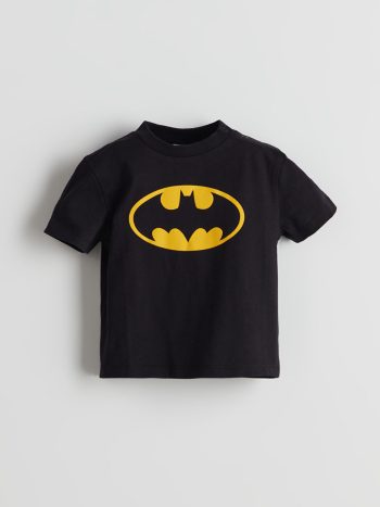 LCW Baby Black Batman Print Boys' Shorts Set