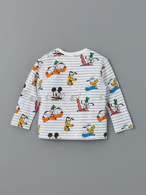 LCW Baby Cream Mickey Mouse Printed Baby Pajama Set