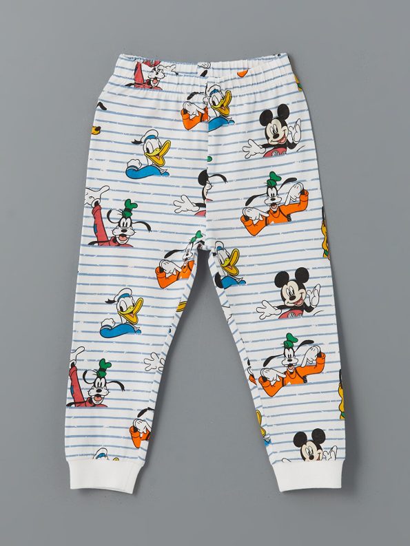 LCW Baby Cream Mickey Mouse Printed Baby Pajama Set
