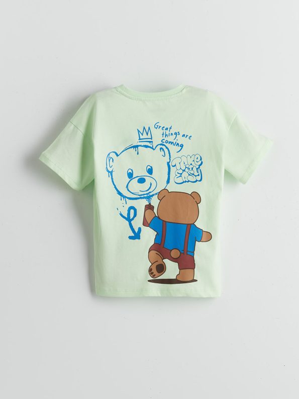 LCW Kids Green Cute Bear Printed Boys' Pajama Set