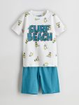 Boys' Printed Crew Neck T-Shirt and Shorts Set