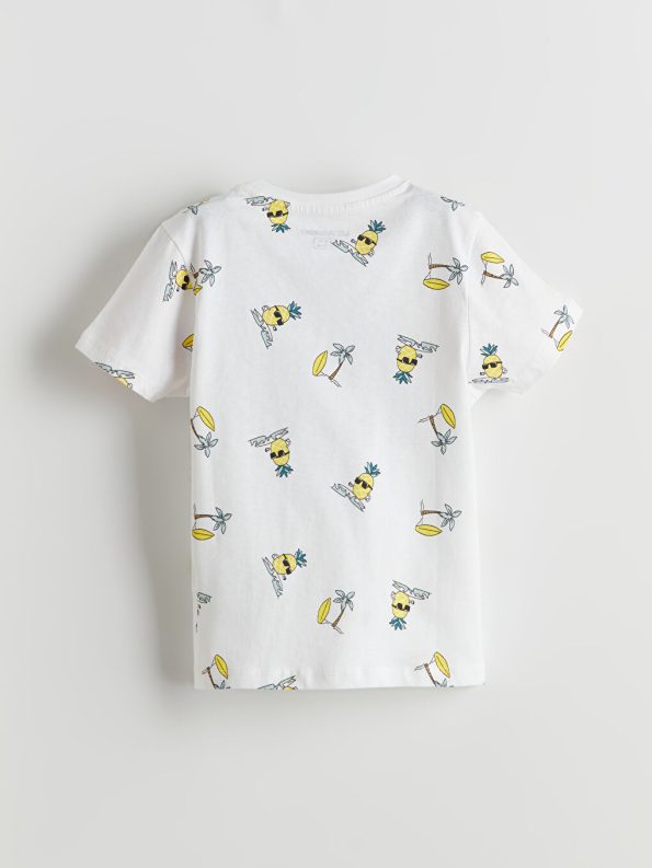 Boys' Printed Crew Neck T-Shirt and Shorts Set