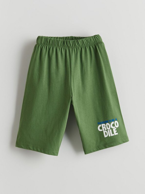 Basic Elastic Waist Boys Denim Shorts