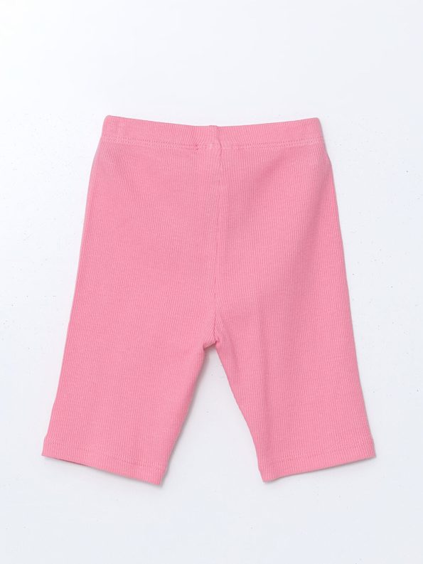 LCW Baby Pink Floral Ribbed Leggings Set for Girls