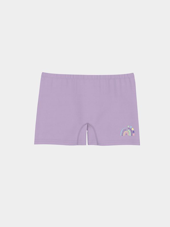 LCW Kids White Printed Girls' Boxer Set of 3