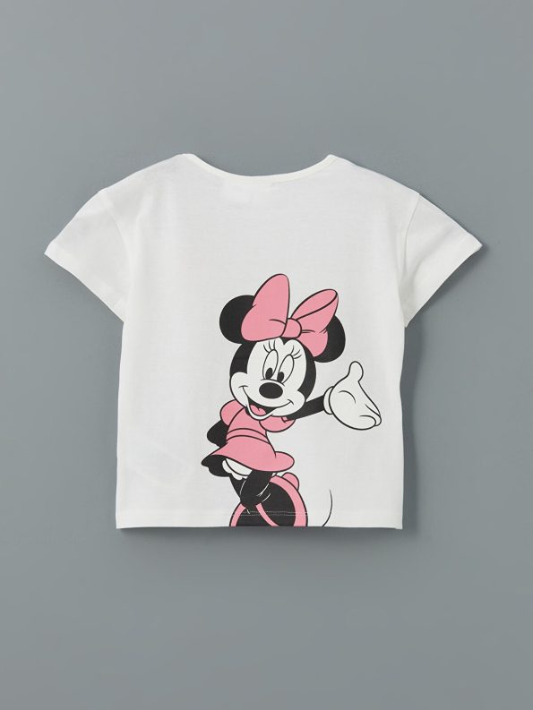LCW Baby White Minnie Mouse Printed Girls' Pajama Set