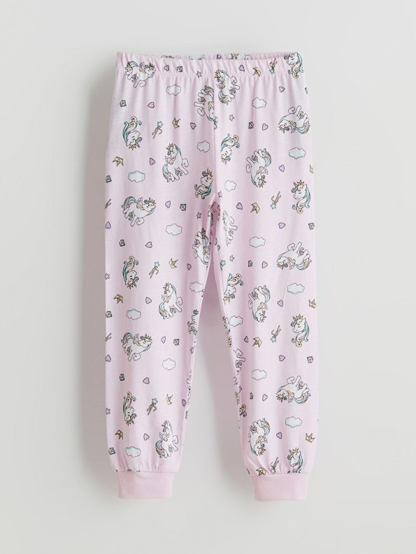 LCW Kids Blue Printed Girls Pajama Set