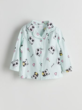 Baby Collar Girl's Shirt and Pants Set