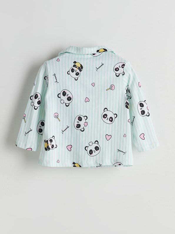 Baby Collar Girl's Shirt and Pants Set