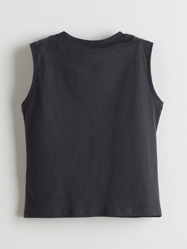LCW Kids Anthracite Printed Boys T-Shirt and Shorts Set