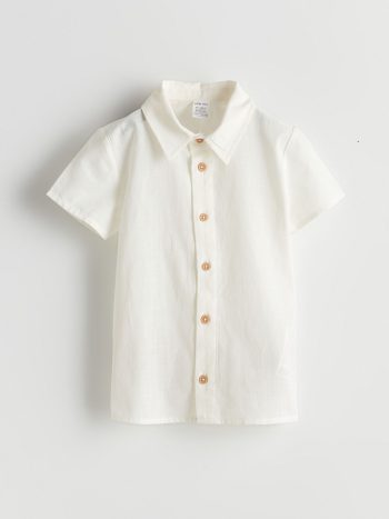 LCW Baby Cream Basic Boys' Shirt