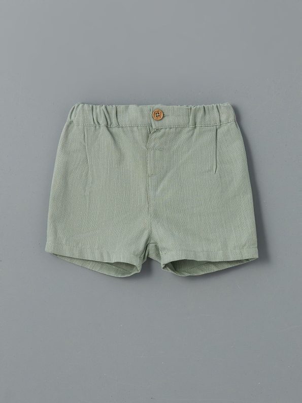 LCW Baby Ivory Basic Boys' Shirt and Shorts Set