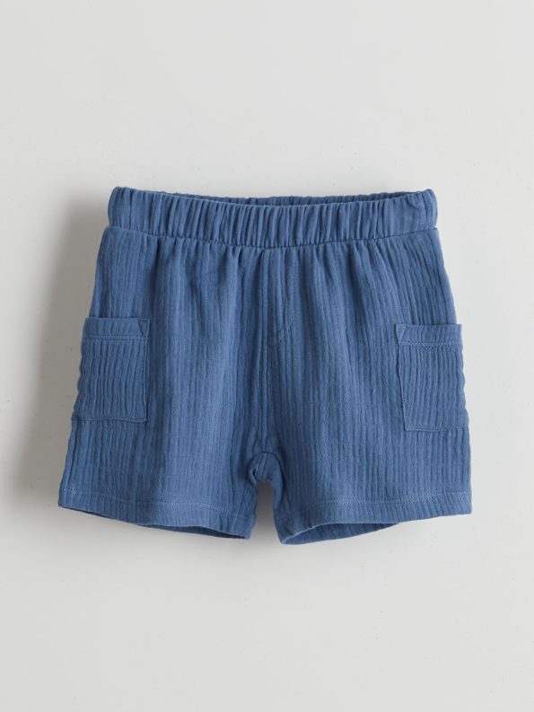 LCW Baby Ecru Basic Boys' T-Shirt and Shorts Set