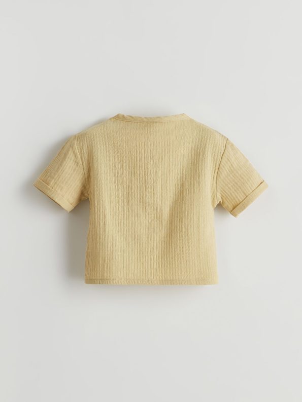 LCW Baby Olive Muslin Boys' T-Shirt and Shorts Set