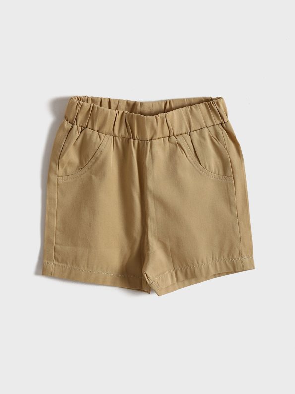 LCW Baby Cream Striped Boys Shirt and Shorts Set