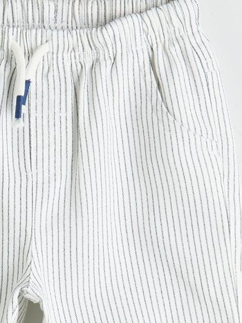 LCW Kids Indigo Elastic Waistband Pocket Shorts for Boys