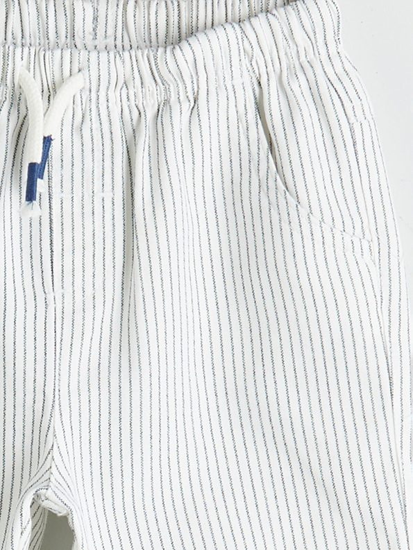 LCW Kids Indigo Elastic Waistband Pocket Shorts for Boys