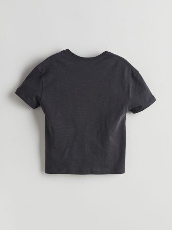 LCW Kids Charcoal Short Sleeve Tiger Print T-Shirt